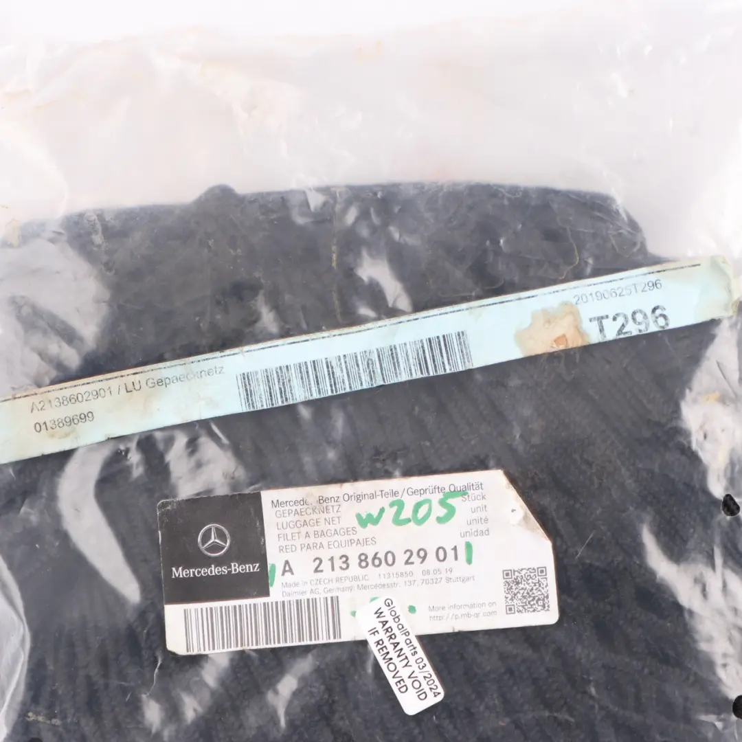 Net Mercedes W205 Luggage Compartment Holding Secure Trunk Net to with Part number A2138602901 Net Mercedes W205 Luggage Compartment Holding Secure Trunk Net - SKU A2138602901 - Part number A2138602901