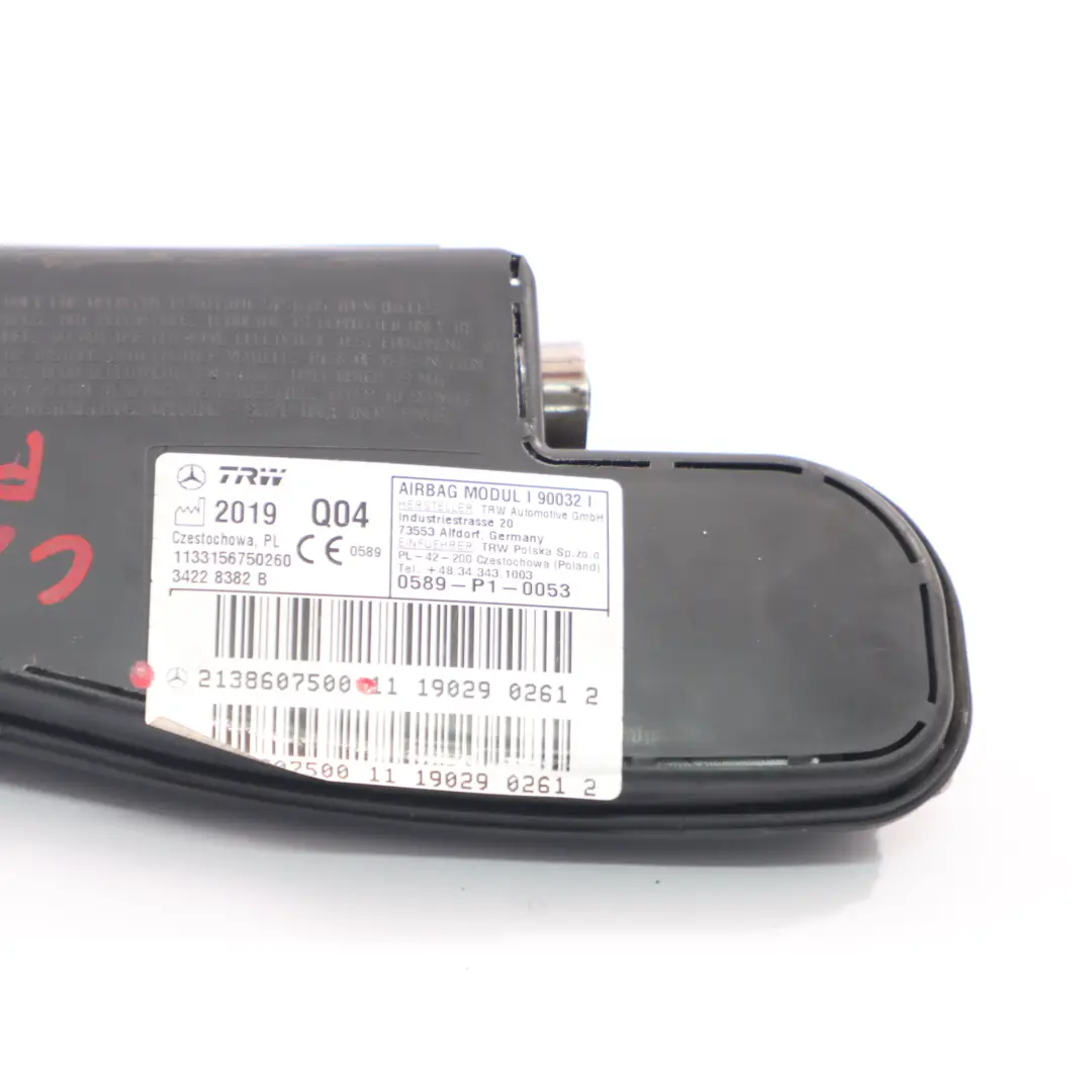 Modulo Aria Sedile Mercedes W213 C238 W257 Lato Anteriore Sinistro per con numero di parte A2138607500 Modulo Aria Sedile Mercedes W213 C238 W257 Lato Anteriore Sinistro - SKU A2138607500 - Numero di parte A2138607500