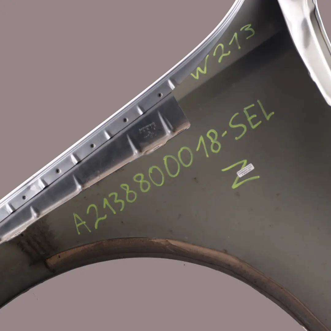 Mercedes W213 Wing Panel Front Right O/S Fender Selenite Grey Metallic Taped - SKU A2138800018-SEL - Part number A2138800018