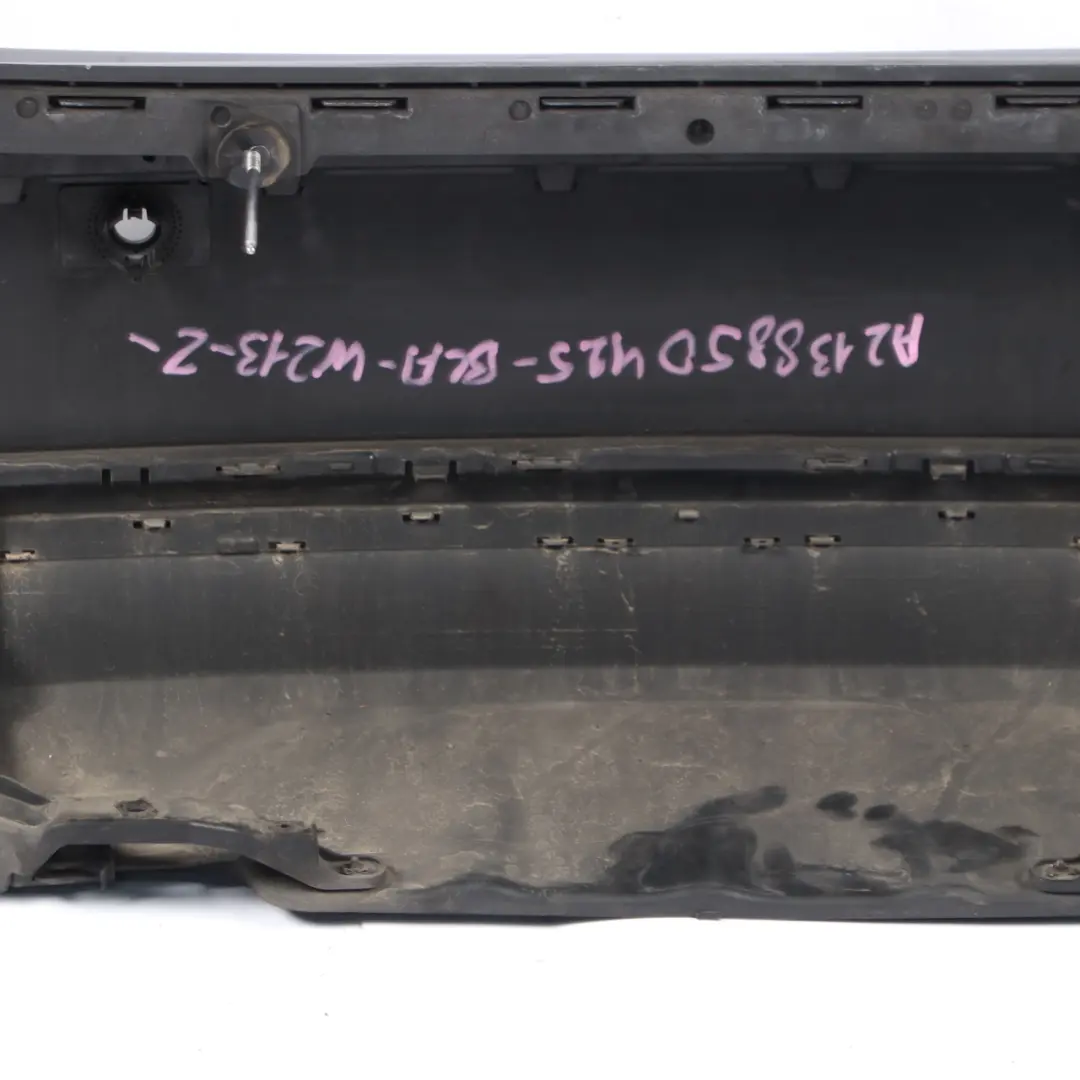 Bumper Trim Panel Covering Schwarz Black - 040 to Mercedes W213 Rear with Part number A2138850425 Mercedes W213 Rear Bumper Trim Panel Covering Schwarz Black - 040 - SKU A2138850425-BLA - Part number A2138850425