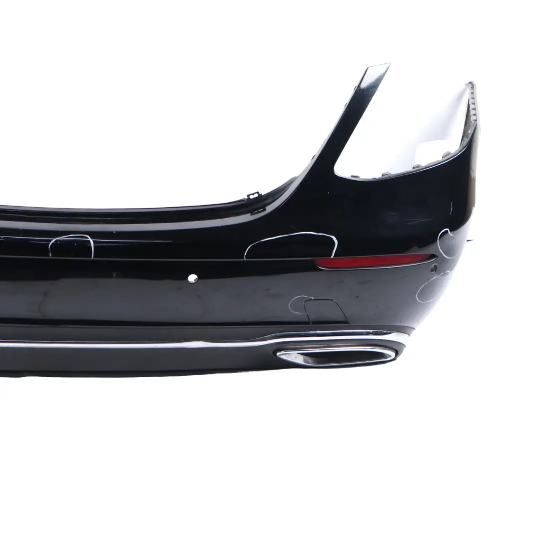Mercedes W213 Rear Bumper Trim Panel Covering Schwarz Black - 040 - SKU A2138850425-BLA - Part number A2138850425