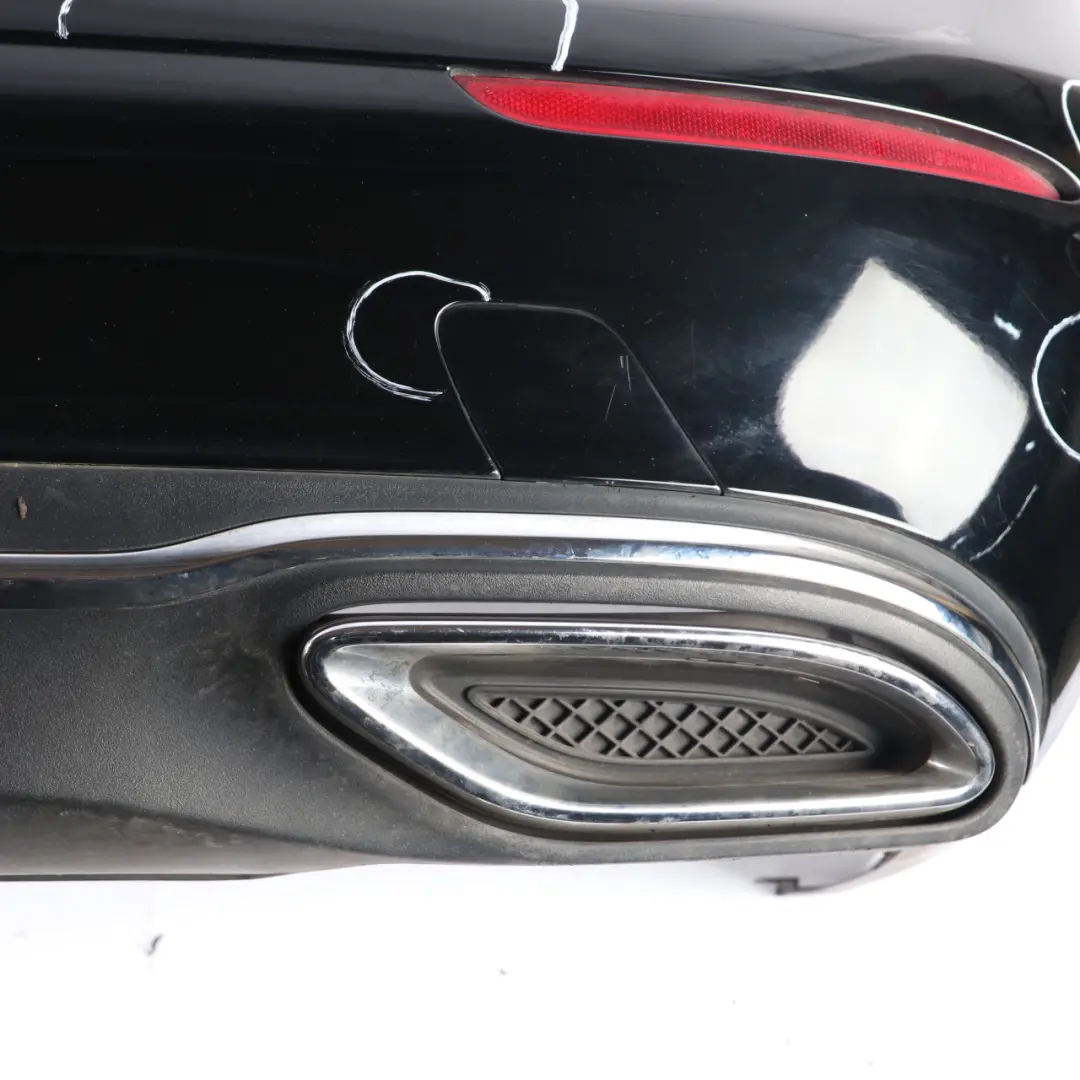 Mercedes W213 Rear Bumper Trim Panel Covering Schwarz Black - 040 - SKU A2138850425-BLA - Part number A2138850425