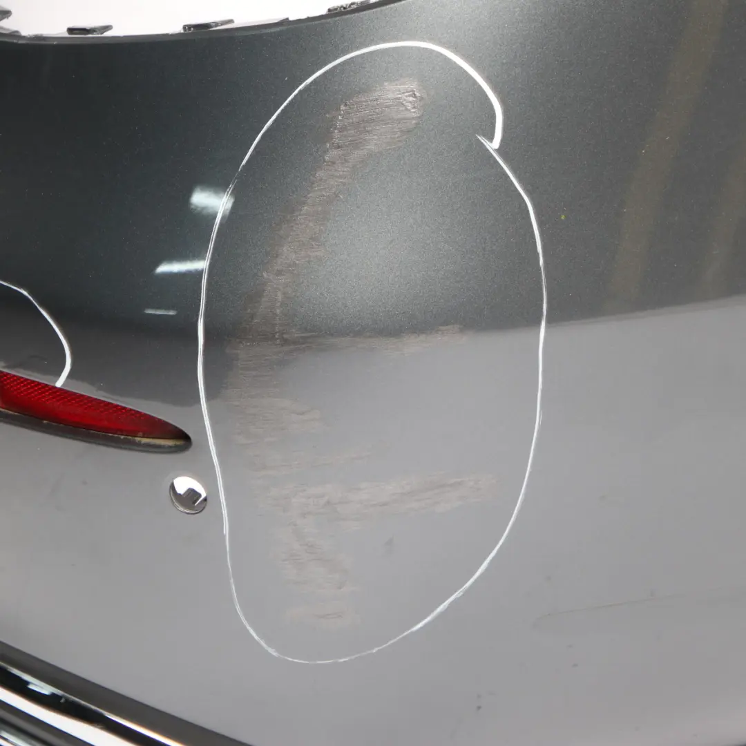 Bumper Trim Panel Covering Selenite Grey Metallic - 992 to Mercedes W213 Rear with Part number A2138850425 Mercedes W213 Rear Bumper Trim Panel Covering Selenite Grey Metallic - 992 - SKU A2138850425-SEL - Part number A2138850425