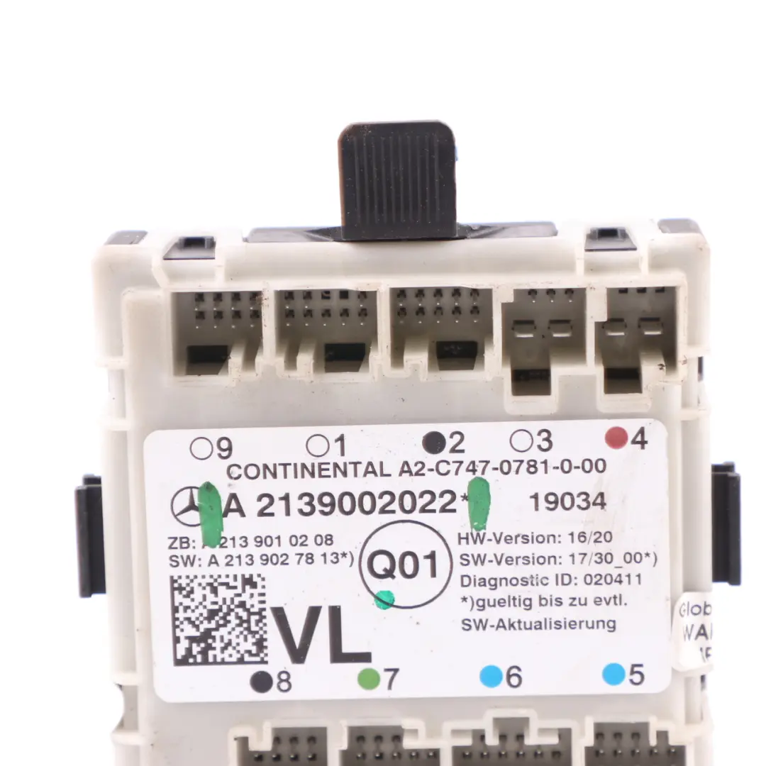  Modulo porta Mercedes W213 C238 anteriore sinistro controllo ECU - SKU A2139002022 - Numero di parte A2139002022