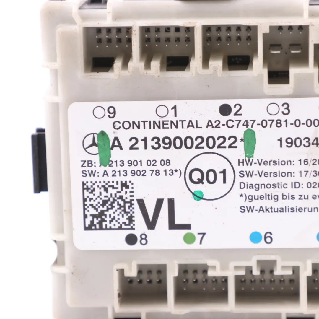 Módulo puerta Mercedes W213 C238 Delantero Izquierdo Unidad Control para con número de pieza A2139002022 Módulo puerta Mercedes W213 C238 Delantero Izquierdo Unidad Control - SKU A2139002022 - Número de pieza A2139002022