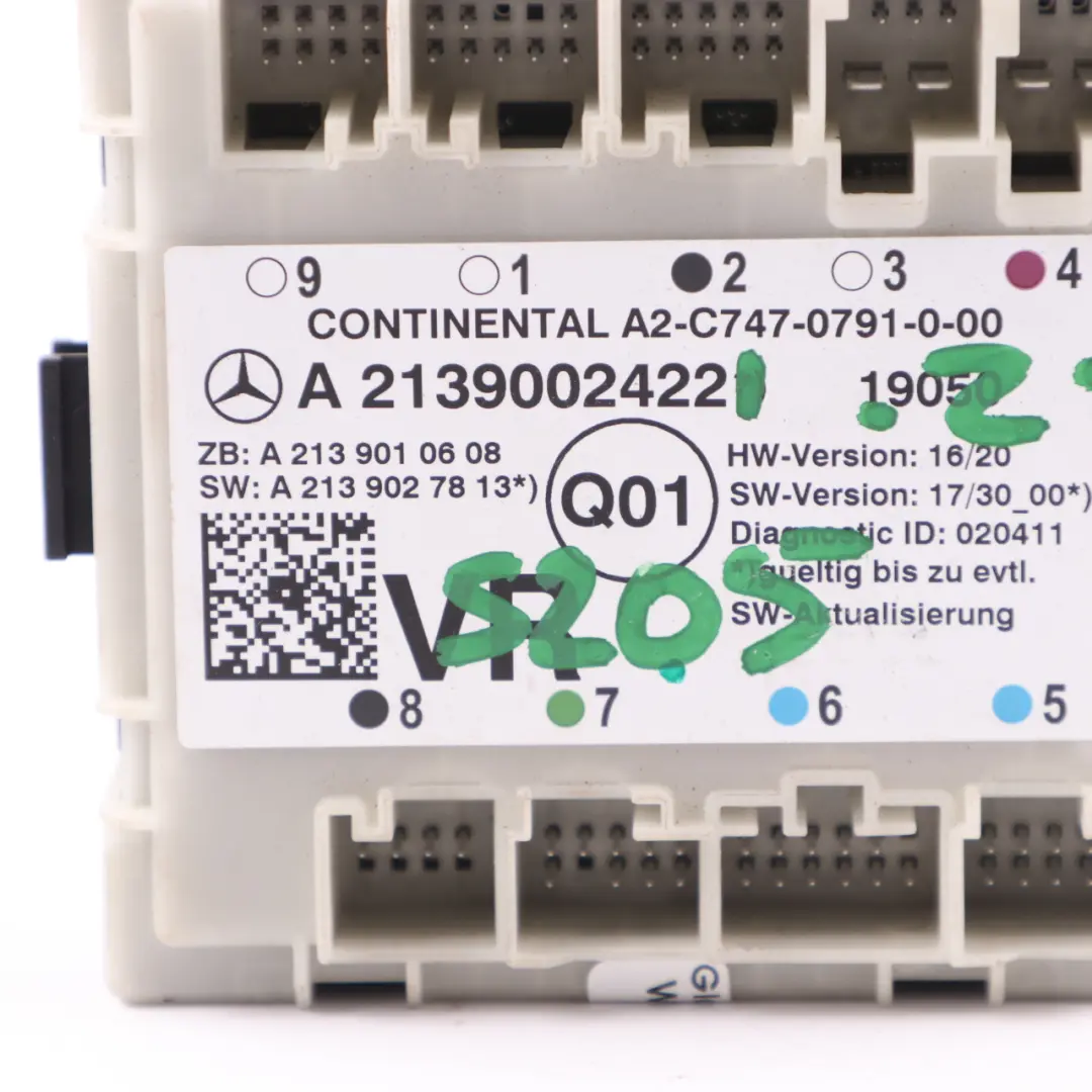 Mercedes W213 Front Door Module Control Module Unit Right O/S - SKU A2139002422 - Part number A2139002422