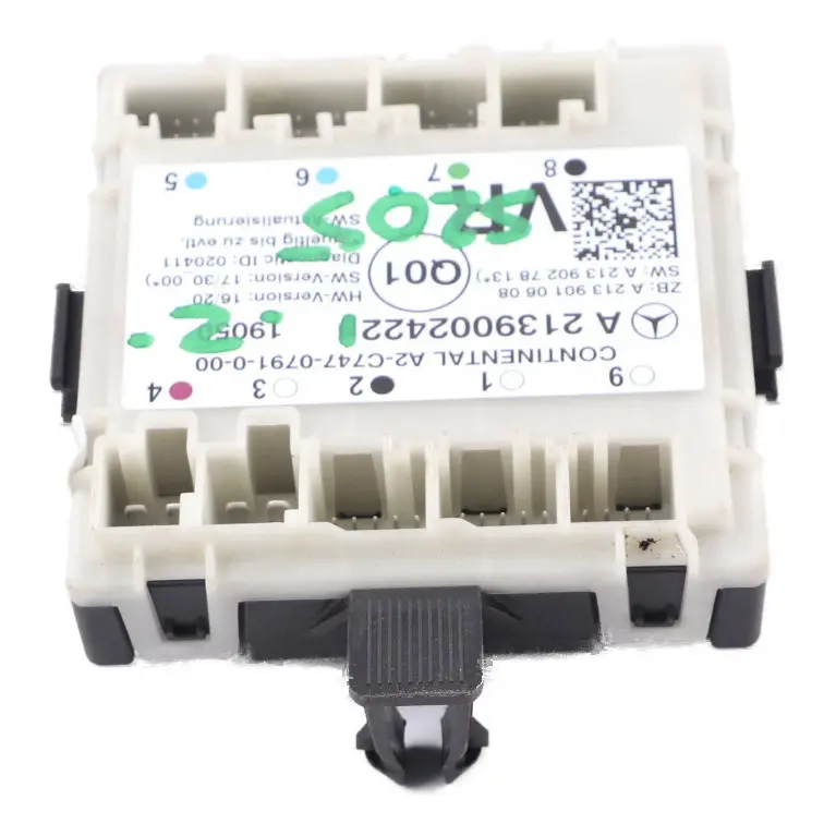 Front Door Module Control Module Unit Right O/S to Mercedes W213 with Part number A2139002422 Mercedes W213 Front Door Module Control Module Unit Right O/S - SKU A2139002422 - Part number A2139002422