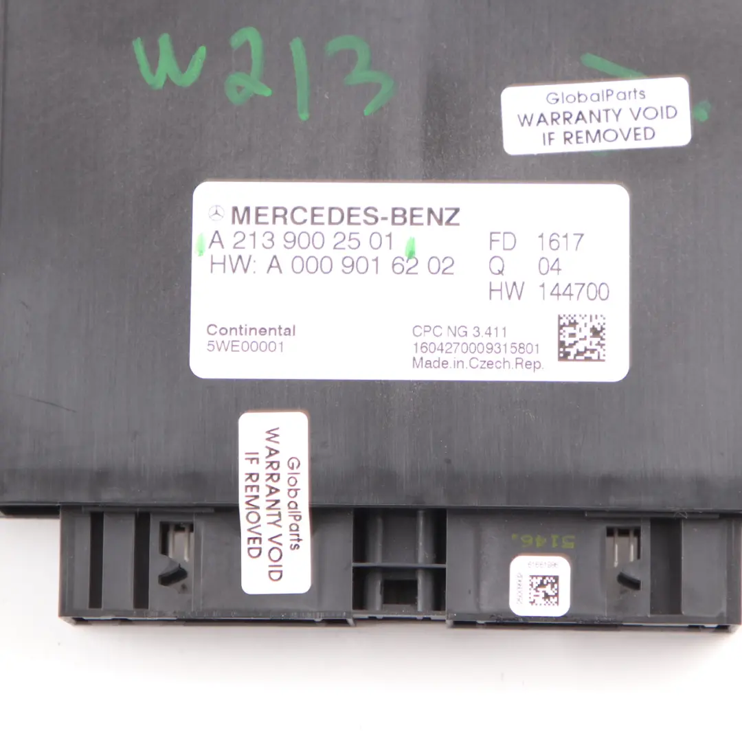 Mercedes W213 OM654.920 Automatic Transmission Control Unit Module - SKU A2139002501 - Part number A2139002501