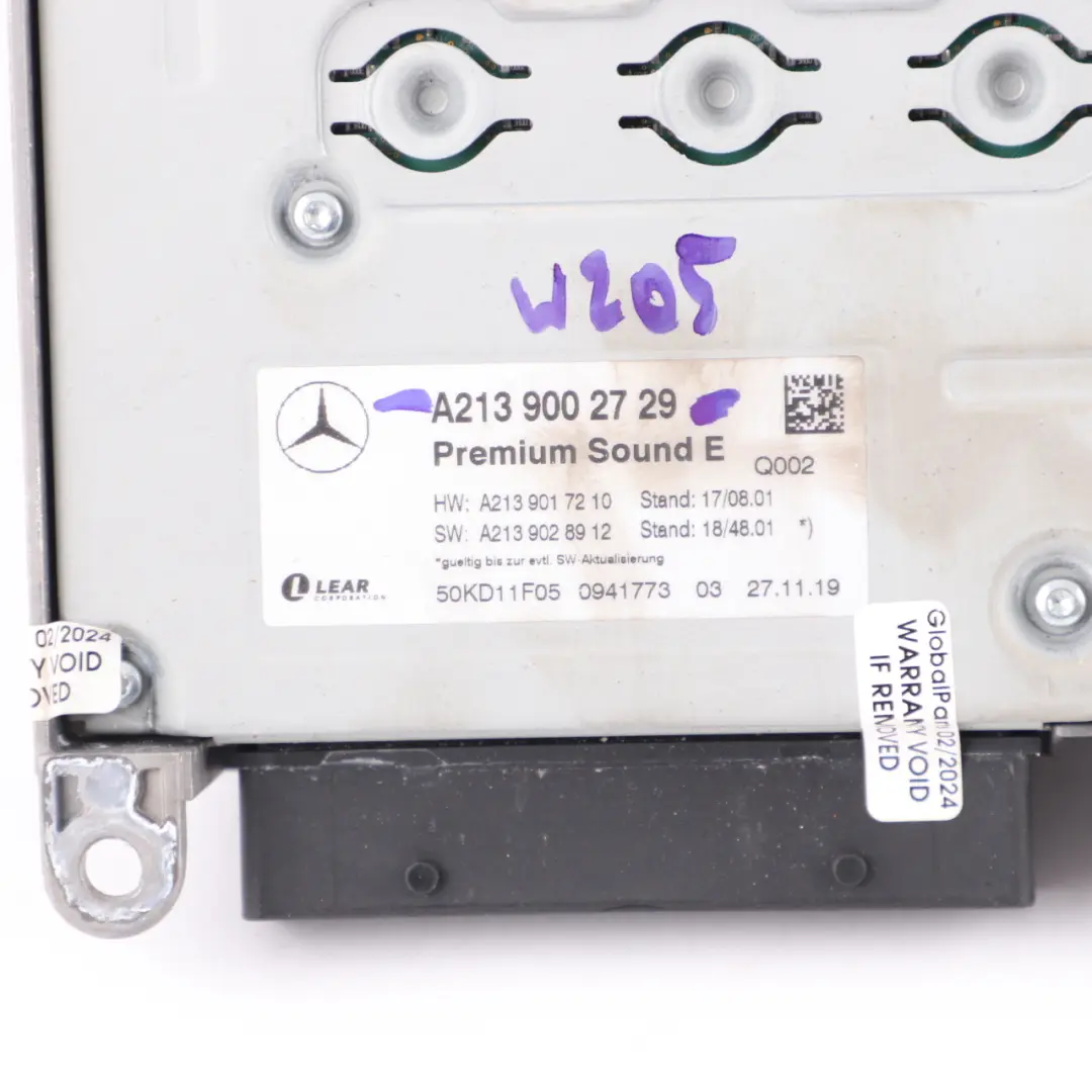  Amplifier Mercedes W205 Sound Amplifier Rear Module Premium Sound E - SKU A2139002729 - Part number A2139002729