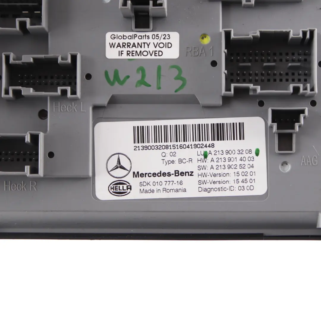 Mercedes W213 SAM Módulo contrôle confort carrosserie arrière ECU - SKU A2139003208 - Número de pieza A2139003208