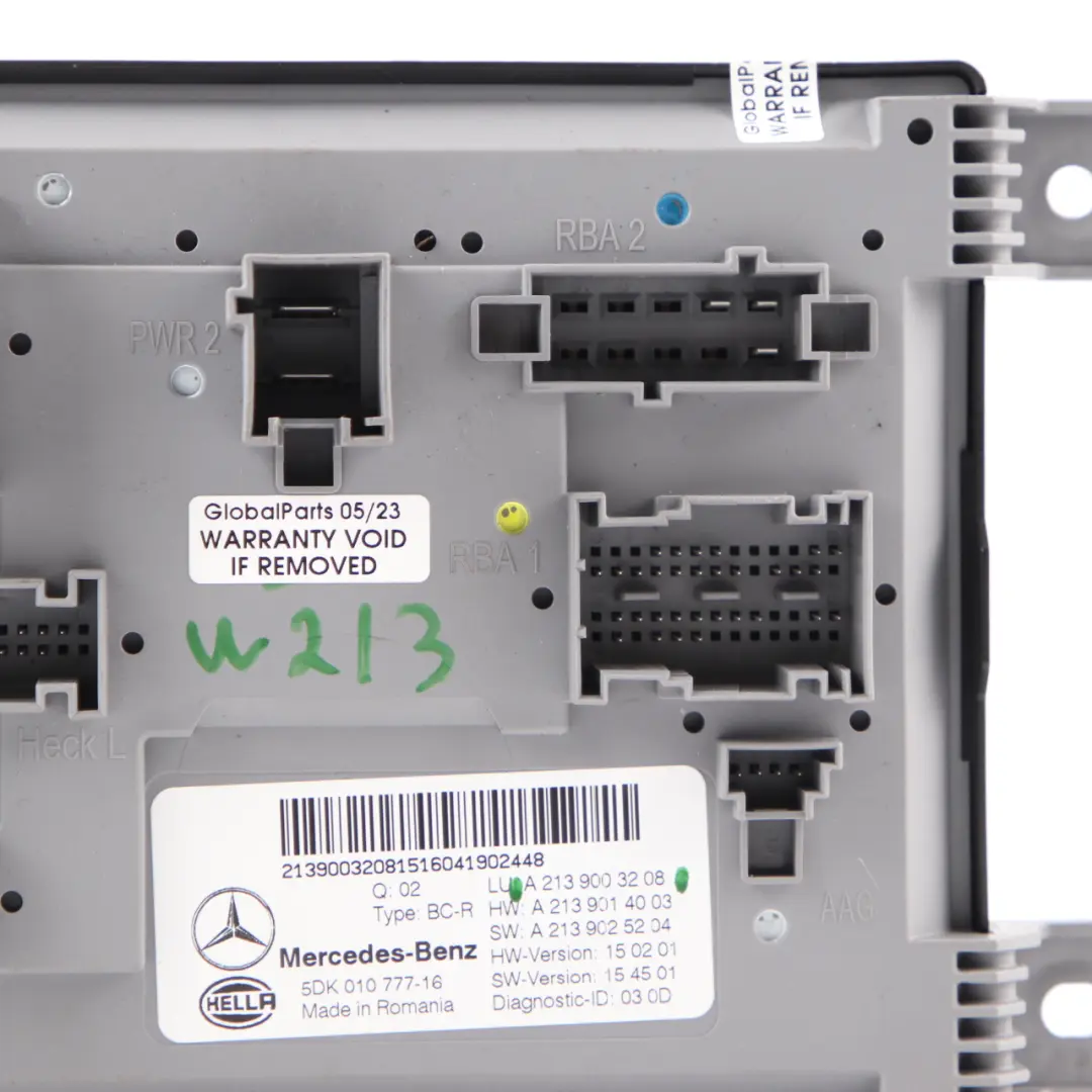 Mercedes W213 SAM Module arrière contrôle confort carrosserie ECU - SKU A2139003208 - Numéro de pièce A2139003208