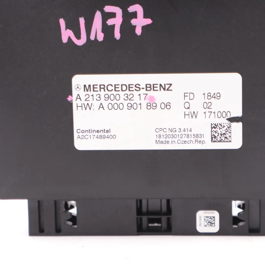 Modulo Cambio Mercedes W177 W205 W213 Unità Controllo ECU Automatica per con numero di parte A2139003217 Modulo Cambio Mercedes W177 W205 W213 Unità Controllo ECU Automatica - SKU A2139003217 - Numero di parte A2139003217
