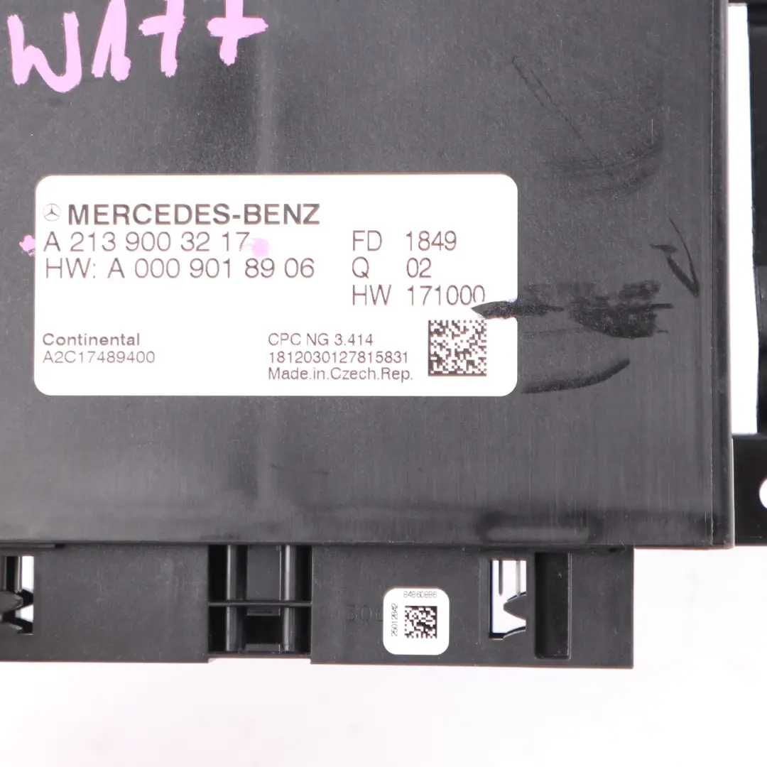 Gearbox Module Mercedes W177 W205 W213 Control Unit ECU Automatic - SKU A2139003217 - Part number A2139003217