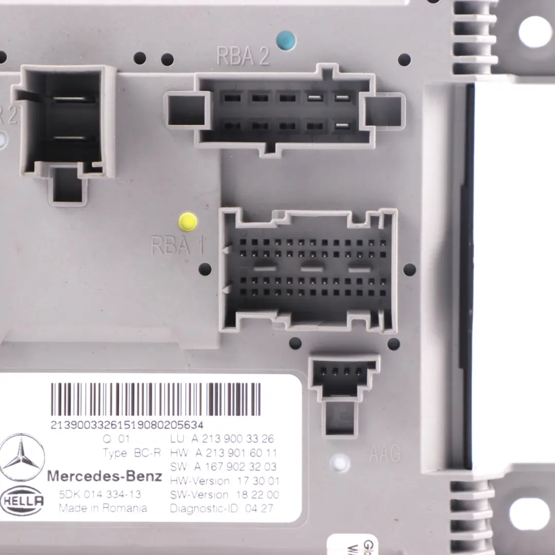  Módulo SAM Mercedes W213 C238 Unidad Control Maletero Trasero ECU - SKU A2139003326 - Número de pieza A2139003326