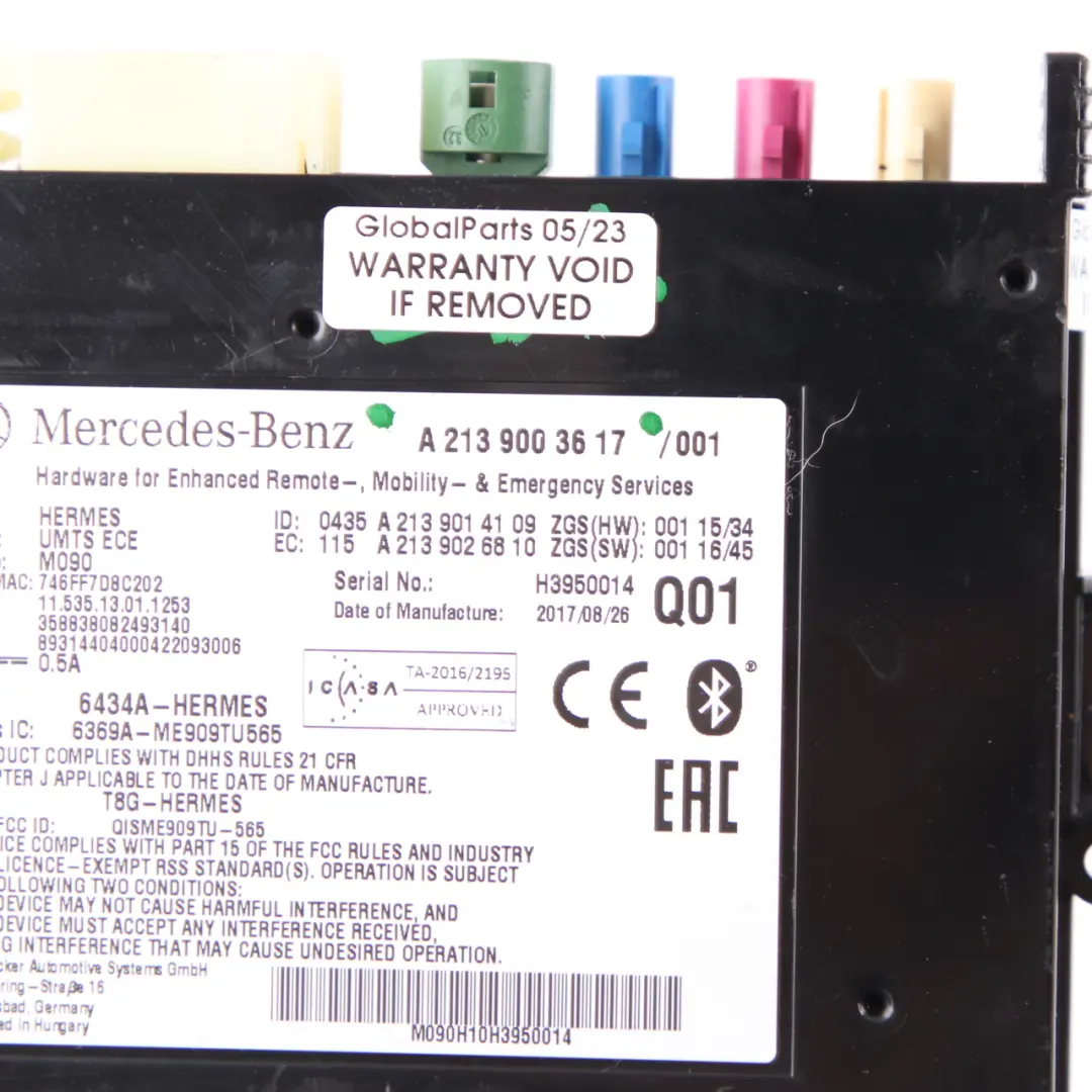 Module télématique Mercedes W176 W207 W205 Unité contrôle Bluetooth  - SKU A2139003617 - Numéro de pièce A2139003617