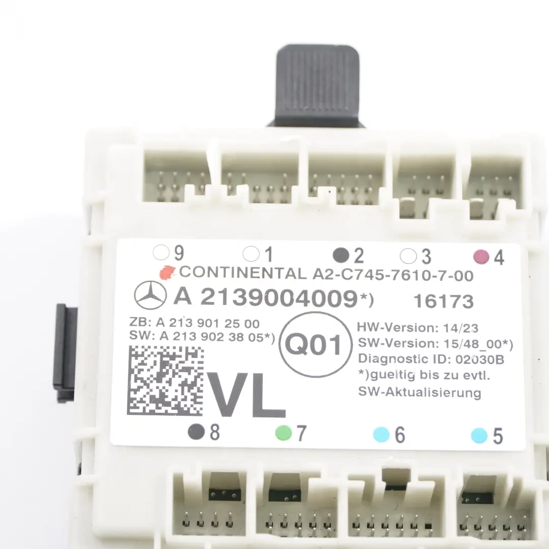 Modulo porta anteriore sinistra Unità controllo per Mercedes W213 con numero di parte A2139004009 Mercedes W213 Modulo porta anteriore sinistra Unità controllo - SKU A2139004009 - Numero di parte A2139004009