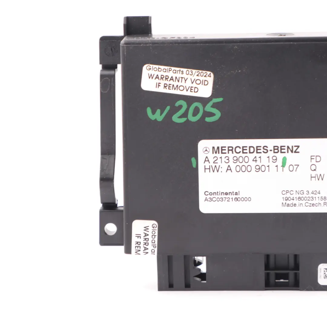  Modulo Mercedes W205 Unità modulo di controllo cambio trasmissione - SKU A2139004119 - Numero di parte A2139004119