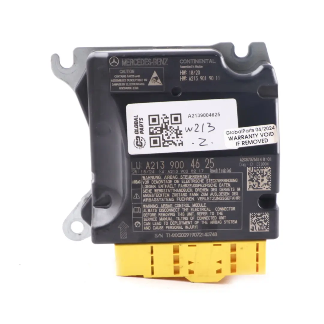 Modulo Aria Controllo Sensore ECU per Mercedes W213 C238 C253 C257 con numero di parte A2139004625 Mercedes W213 C238 C253 C257 Modulo Aria Controllo Sensore ECU - SKU A2139004625 - Numero di parte A2139004625