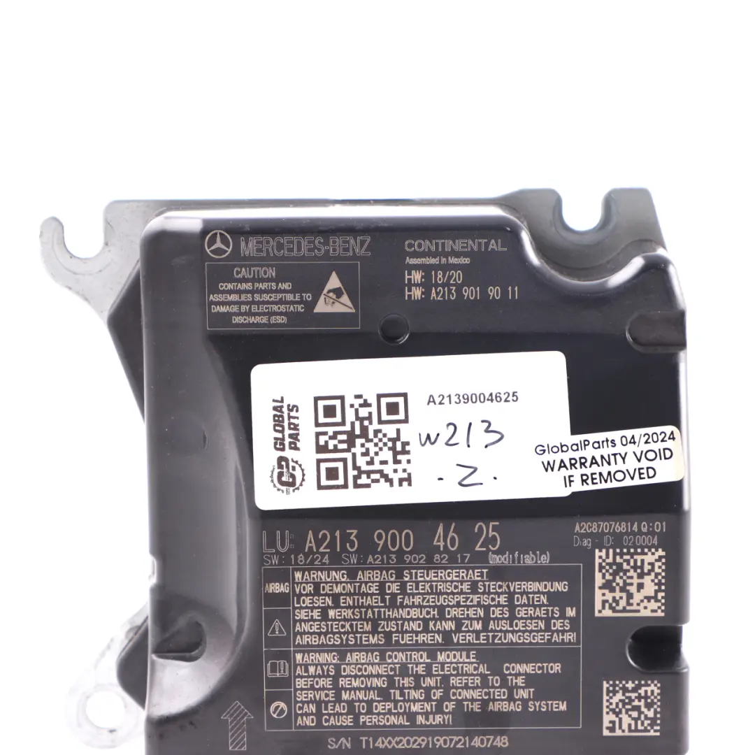 Mercedes W213 C238 C253 C257 Capteur De Module D'Air De Commande ECU - SKU A2139004625 - Numéro de pièce A2139004625
