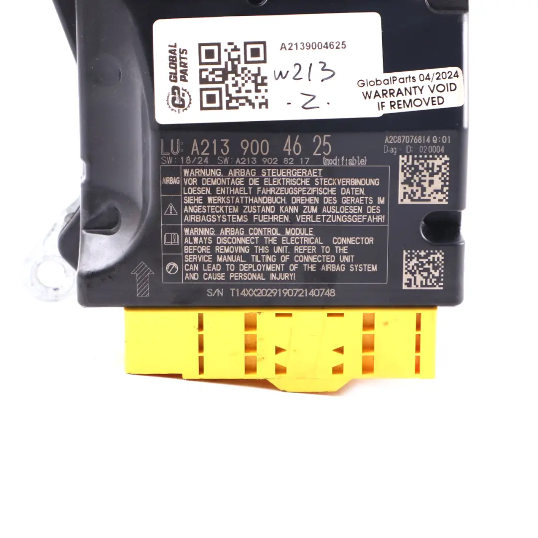 Module Control ECU Sensor to Mercedes W213 C238 C253 C257 Air with Part number A2139004625 Mercedes W213 C238 C253 C257 Air Module Control ECU Sensor - SKU A2139004625 - Part number A2139004625