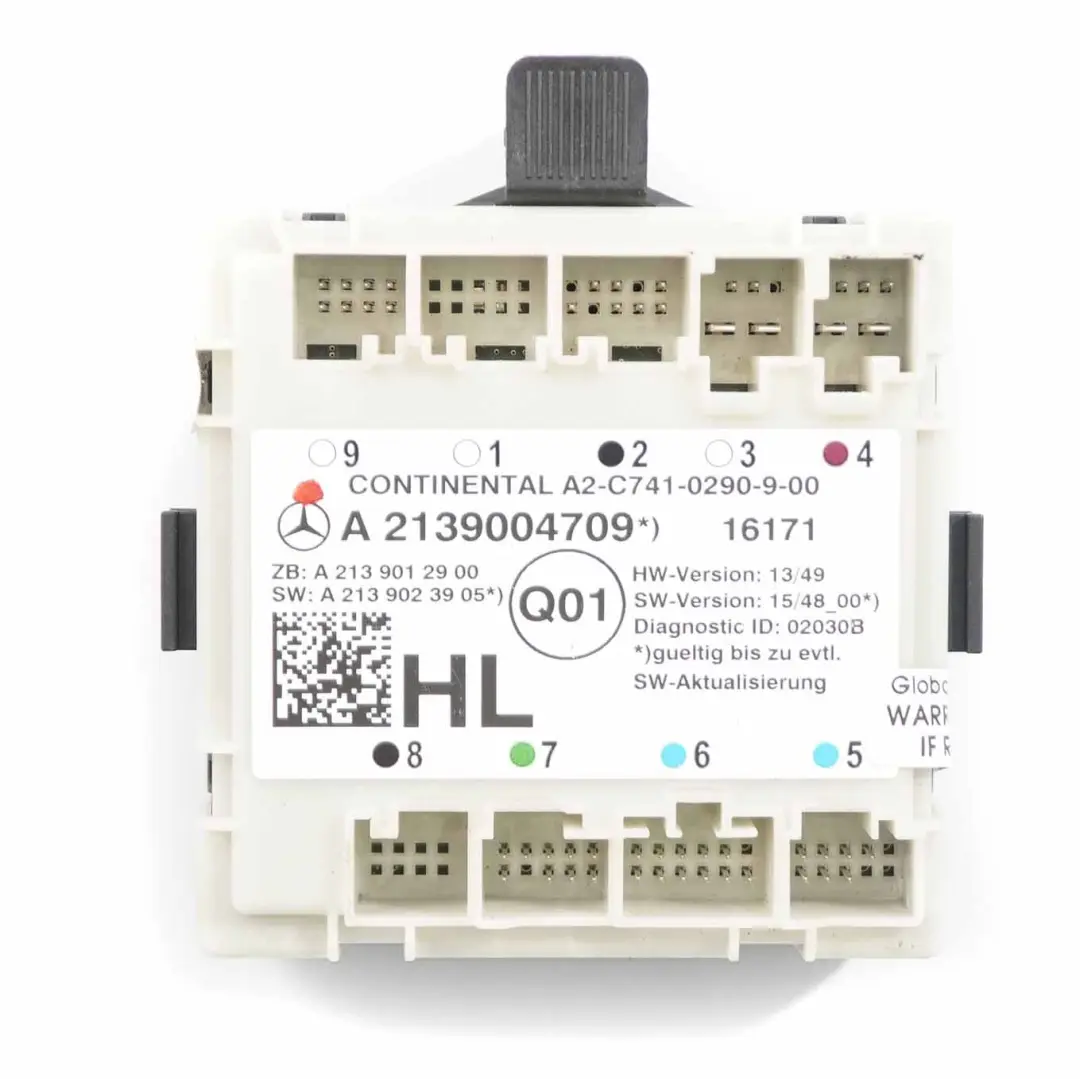 Modulo porta posteriore sinistra Unità di controllo per Mercedes W213 con numero di parte A2139004709 Mercedes W213 Modulo porta posteriore sinistra Unità di controllo - SKU A2139004709 - Numero di parte A2139004709
