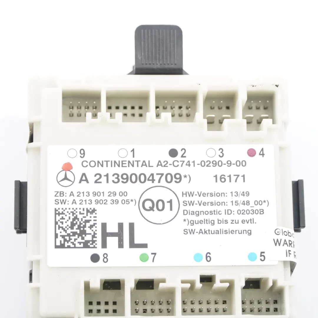 Tür modul hinten links Steuergerät für Mercedes W213 mit Teilenummer A2139004709 Mercedes W213 Tür modul hinten links Steuergerät - SKU A2139004709 - Teilenummer A2139004709