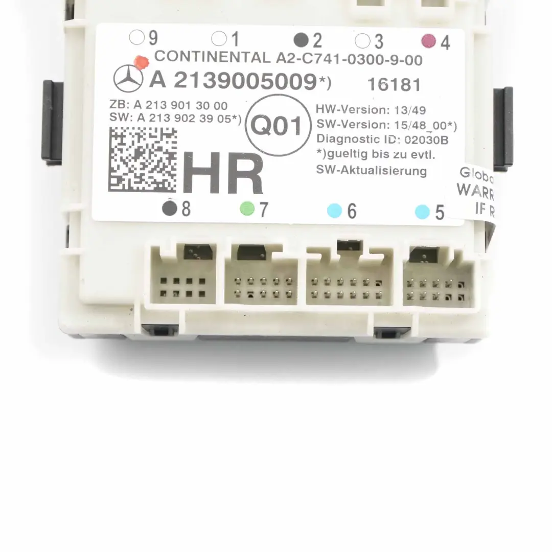 Mercedes W213 Module porte arrière droite Unité contrôle - SKU A2139005009 - Numéro de pièce A2139005009