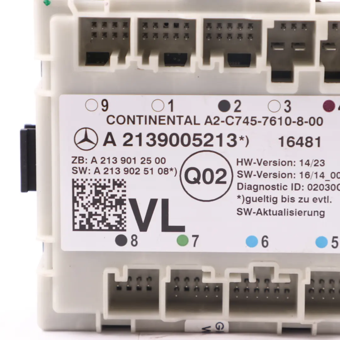 Mercedes W213 Modulo centralina controllo porte anteriore sinistro - SKU A2139005213 - Numero di parte A2139005213