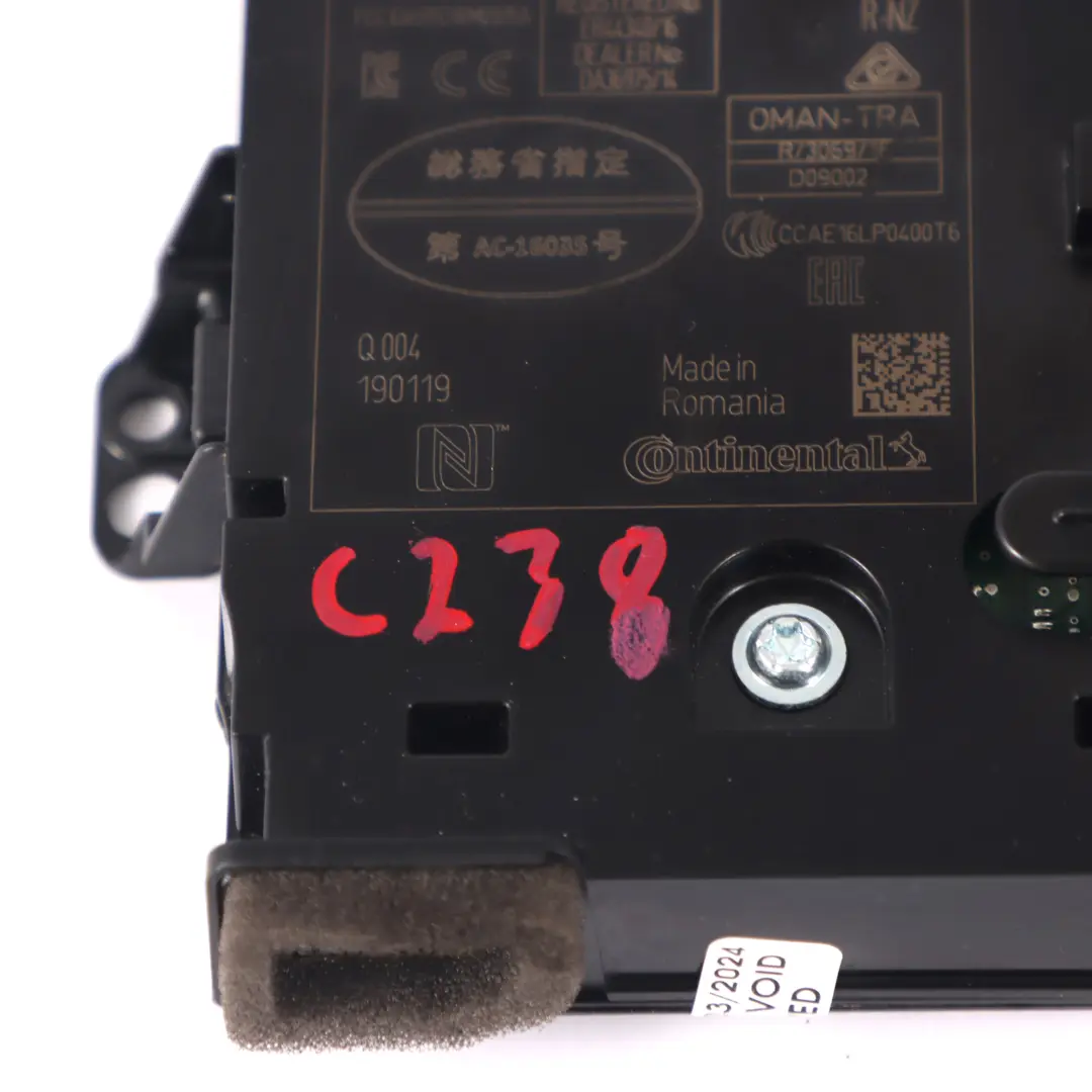 Telematic Charging Phone Control Module to Mercedes W213 C238 with Part number A2139006911 Mercedes W213 C238 Telematic Charging Phone Control Module - SKU A2139006911 - Part number A2139006911