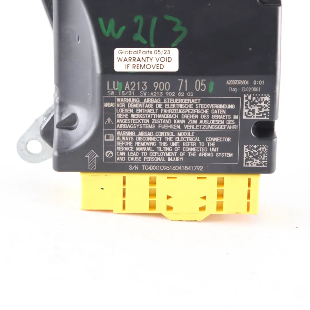 Air Module Mercedes W213 S213 W238 SRS Control Unit ECU - SKU A2139007105 - Part number A2139007105
