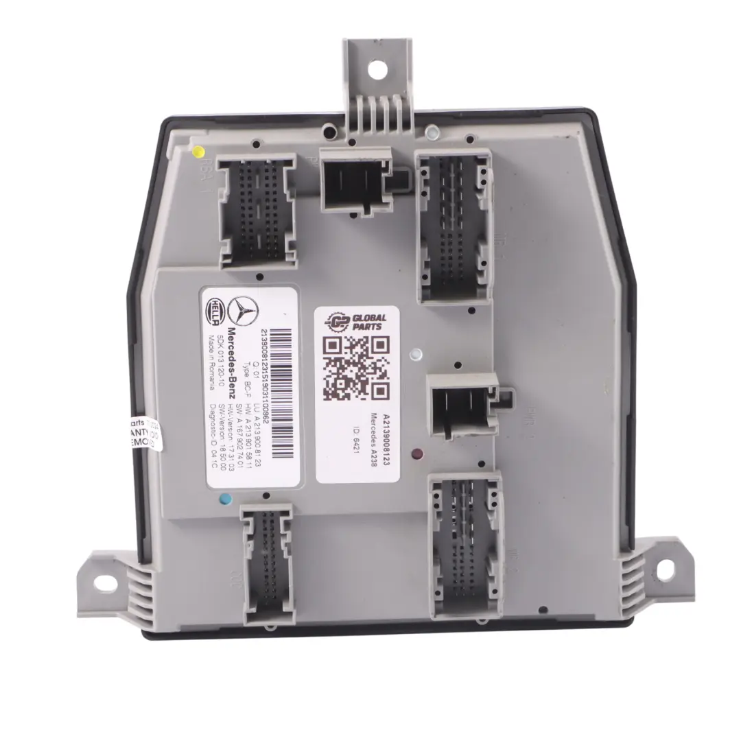 SAM Control Module Unit ECU to Mercedes A238 with Part number A2139008123 Mercedes A238 SAM Control Module Unit ECU - SKU A2139008123 - Part number A2139008123