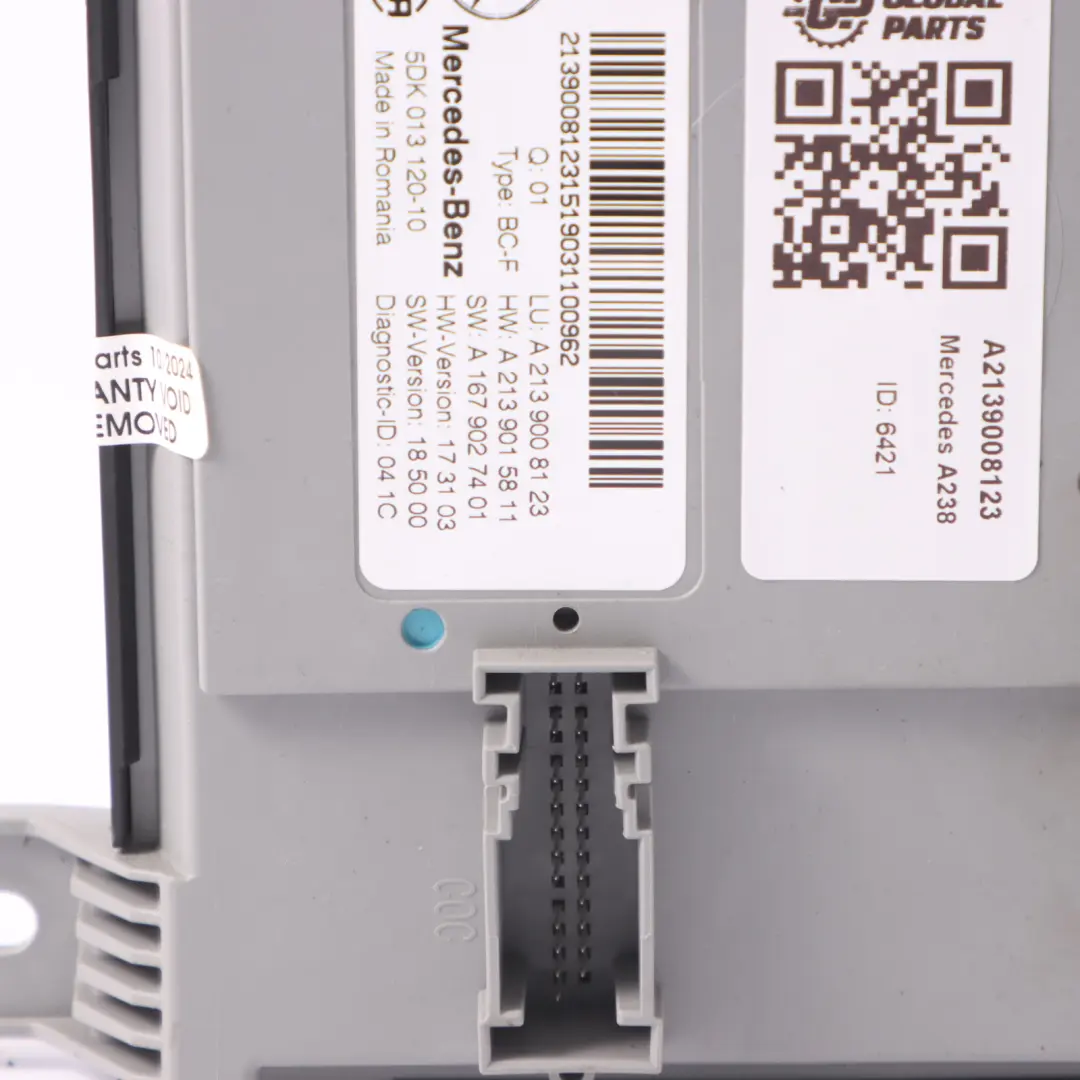 SAM Modulo di controllo Unità ECU per Mercedes A238 con numero di parte A2139008123 Mercedes A238 SAM Modulo di controllo Unità ECU - SKU A2139008123 - Numero di parte A2139008123