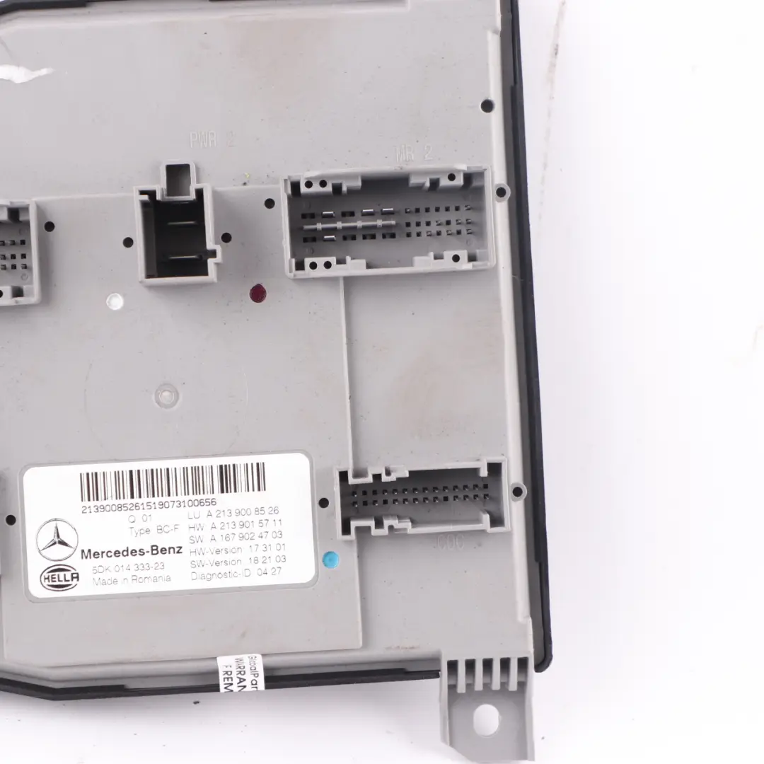 SAM Control Module ECU Front Passenger Side to Mercedes W213 with Part number A2139008526 Mercedes W213 SAM Control Module ECU Front Passenger Side - SKU A2139008526 - Part number A2139008526
