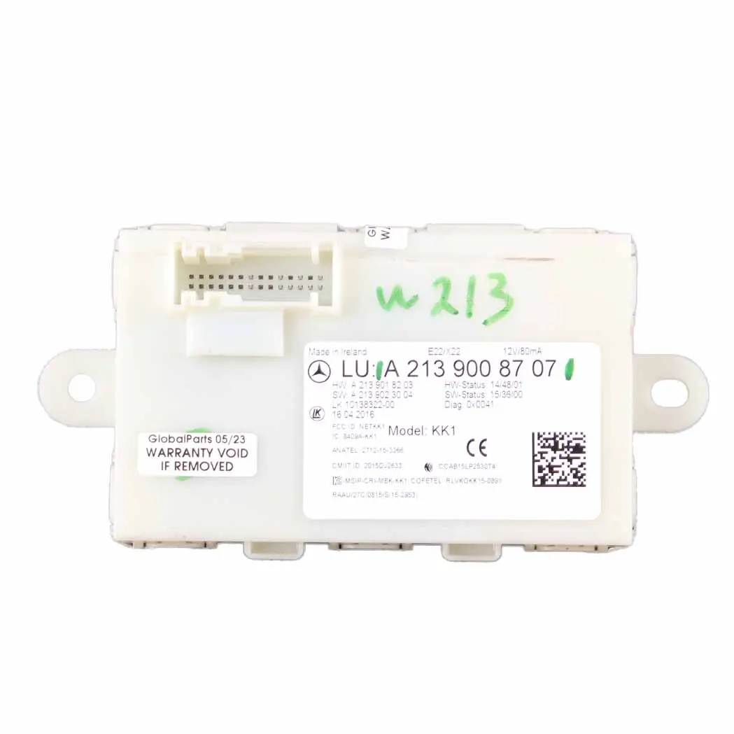 Keyless Module Mercedes W205 W207 W213 ECU Door Lock Control Unit to with Part number A2139008707 Keyless Module Mercedes W205 W207 W213 ECU Door Lock Control Unit - SKU A2139008707 - Part number A2139008707