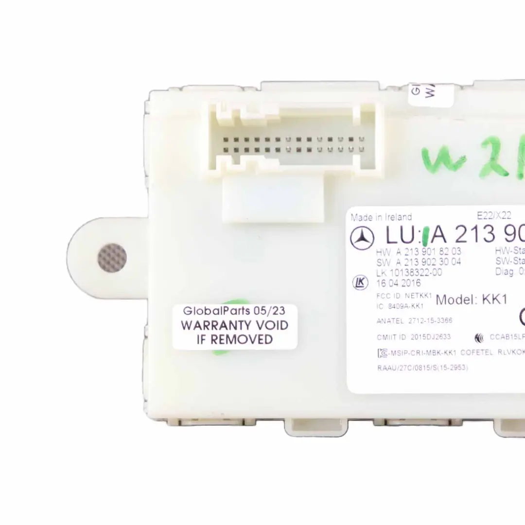 Keyless Module Mercedes W205 W207 W213 ECU Door Lock Control Unit to with Part number A2139008707 Keyless Module Mercedes W205 W207 W213 ECU Door Lock Control Unit - SKU A2139008707 - Part number A2139008707