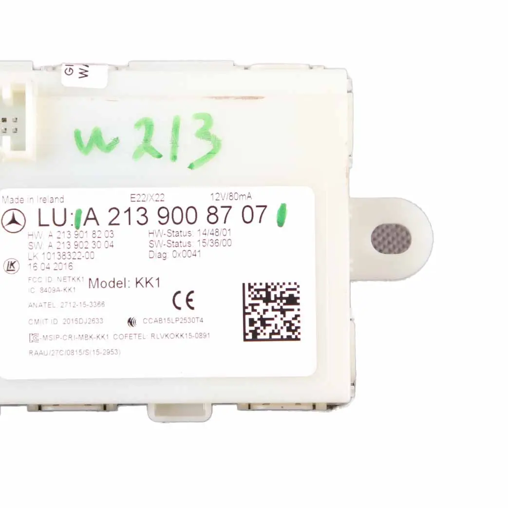  Keyless Module Mercedes W205 W207 W213 ECU Door Lock Control Unit - SKU A2139008707 - Part number A2139008707