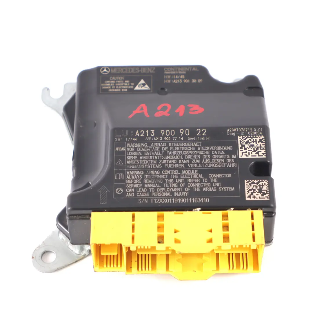 Módulo SRC Mercedes W213 Módulo de Seguridad de Aire SRS Control ECU para con número de pieza A2139009022 Módulo SRC Mercedes W213 Módulo de Seguridad de Aire SRS Control ECU - SKU A2139009022 - Número de pieza A2139009022