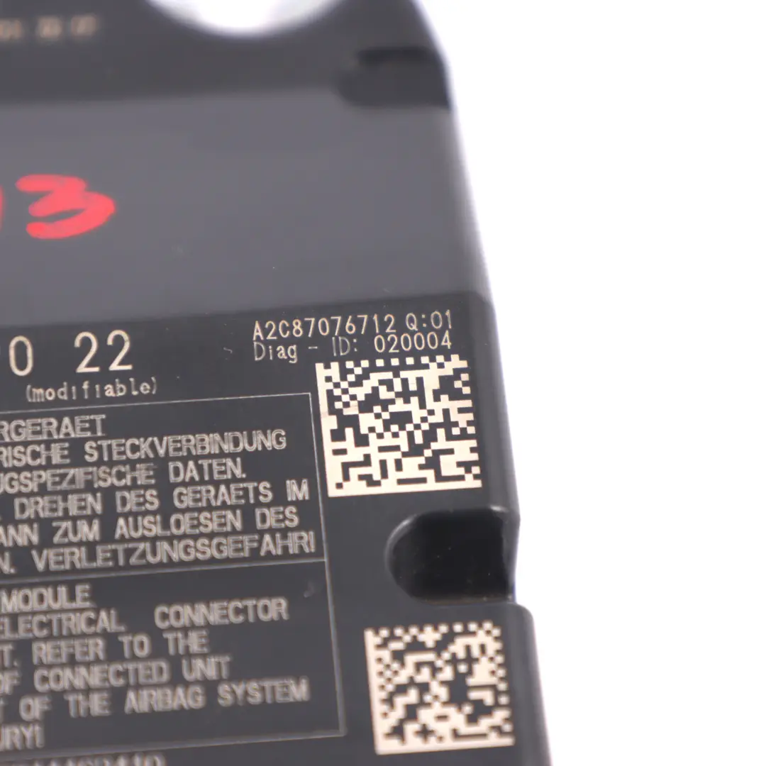  SRC Module Mercedes W213 Module de sécurité aérienne SRS Control ECU - SKU A2139009022 - Numéro de pièce A2139009022