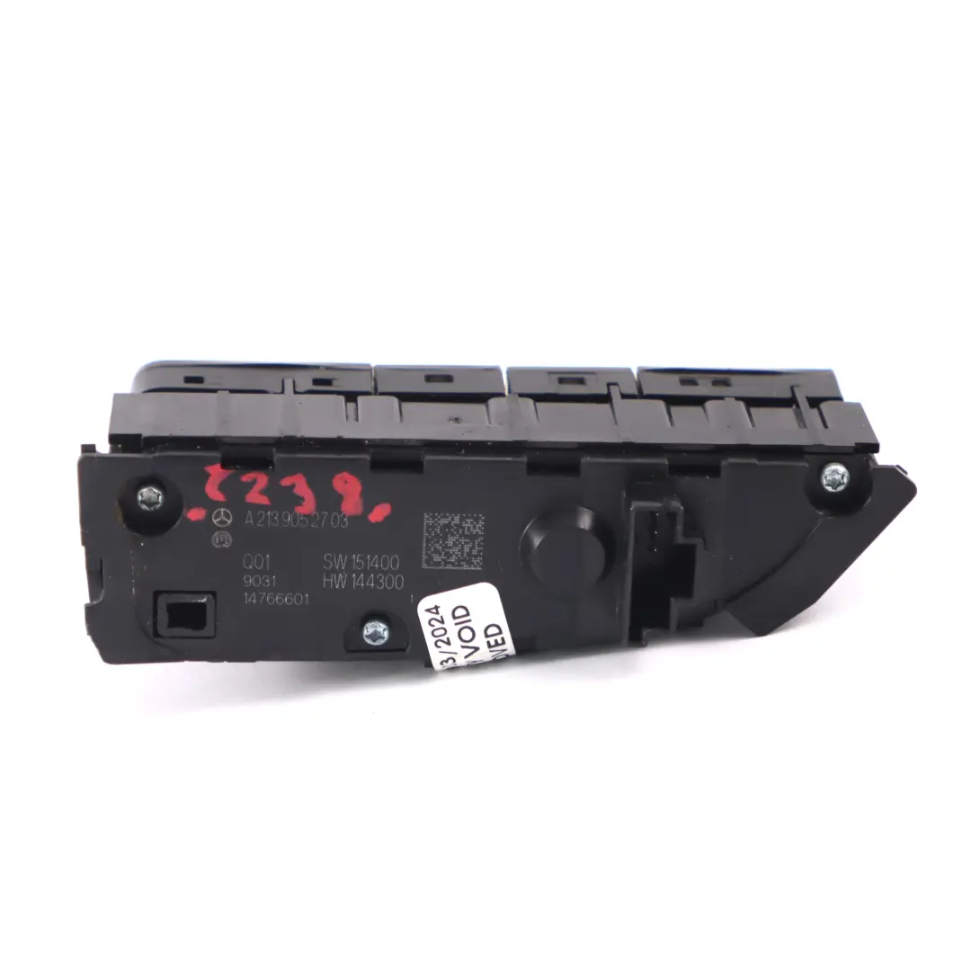  Interruptor Mercedes C238 Consola Central Derecha Interruptor Inferior Bloque - SKU A2139052703 - Número de pieza A2139052703