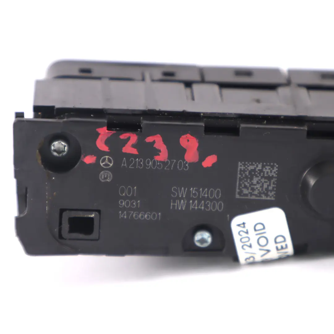  Interruptor Mercedes C238 Consola Central Derecha Interruptor Inferior Bloque - SKU A2139052703 - Número de pieza A2139052703