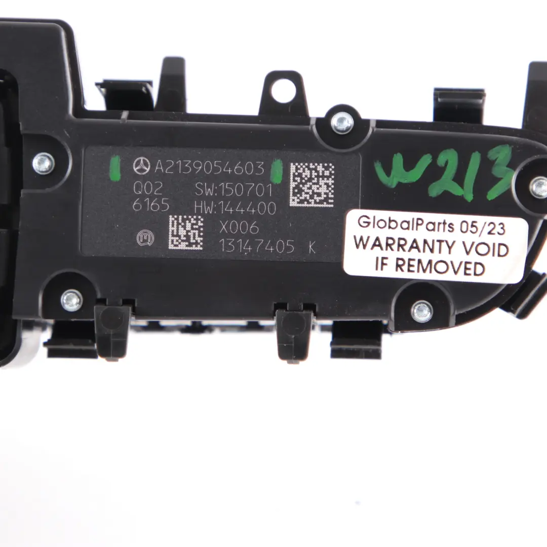  Switch Panel Mercedes W213 S213 Centre Console Clock Hazard Radio - SKU A2139054603 - Part number A2139054603