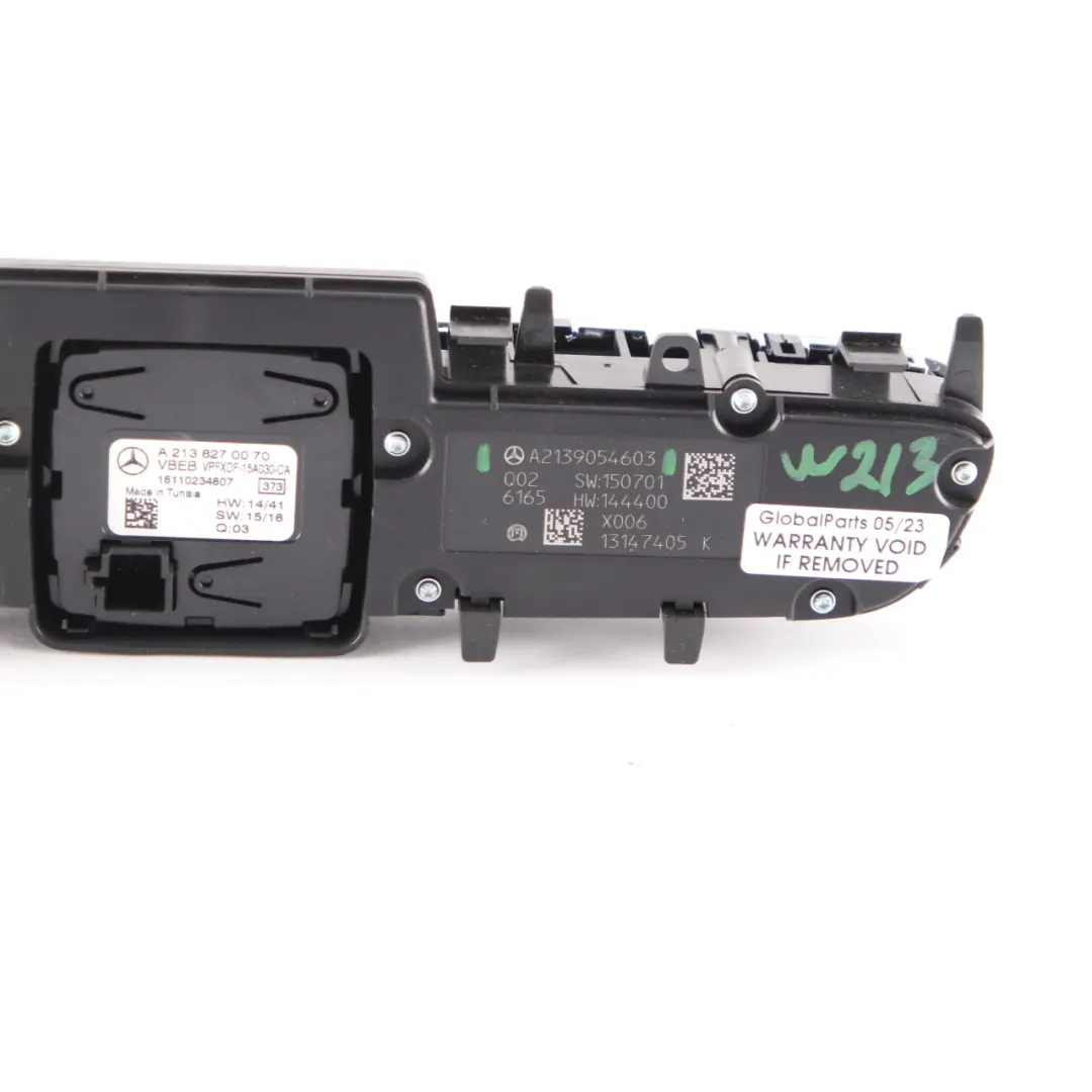 Switch Panel Mercedes W213 S213 Centre Console Clock Hazard Radio to with Part number A2139054603 Switch Panel Mercedes W213 S213 Centre Console Clock Hazard Radio - SKU A2139054603 - Part number A2139054603