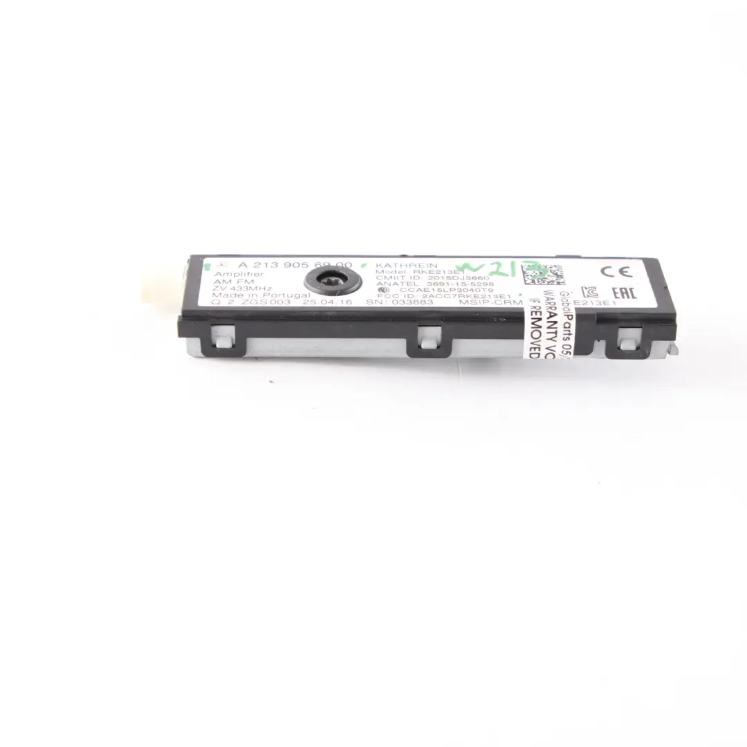  Antenna Amplifier Mercedes W213 S213 W238 Aerial Module Right O/S - SKU A2139056900 - Part number A2139056900
