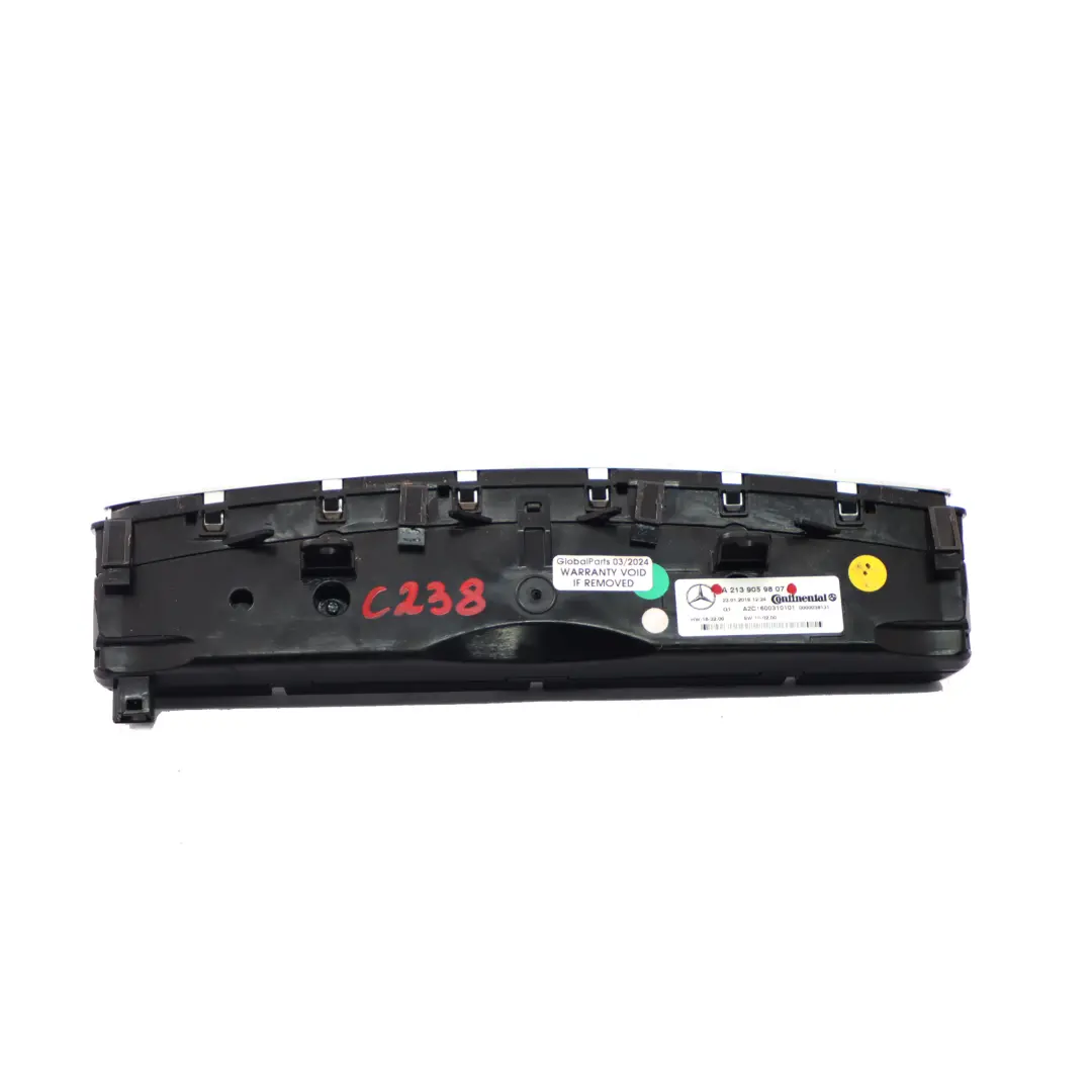  Panneau de climatisation Mercedes W213 W238 Interrupteur de contrôle - SKU A2139059807 - Numéro de pièce A2139059807