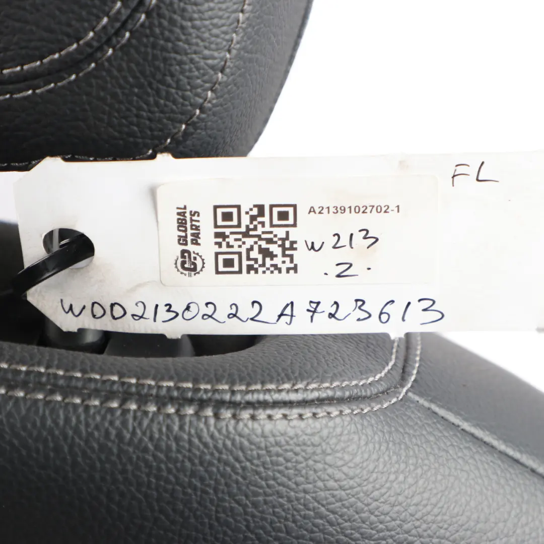 Mercedes W213 Front Seat Left N/S Heated Interior Fabric Imiation Leather Black - SKU A2139102702-1 - Part number A2139102702