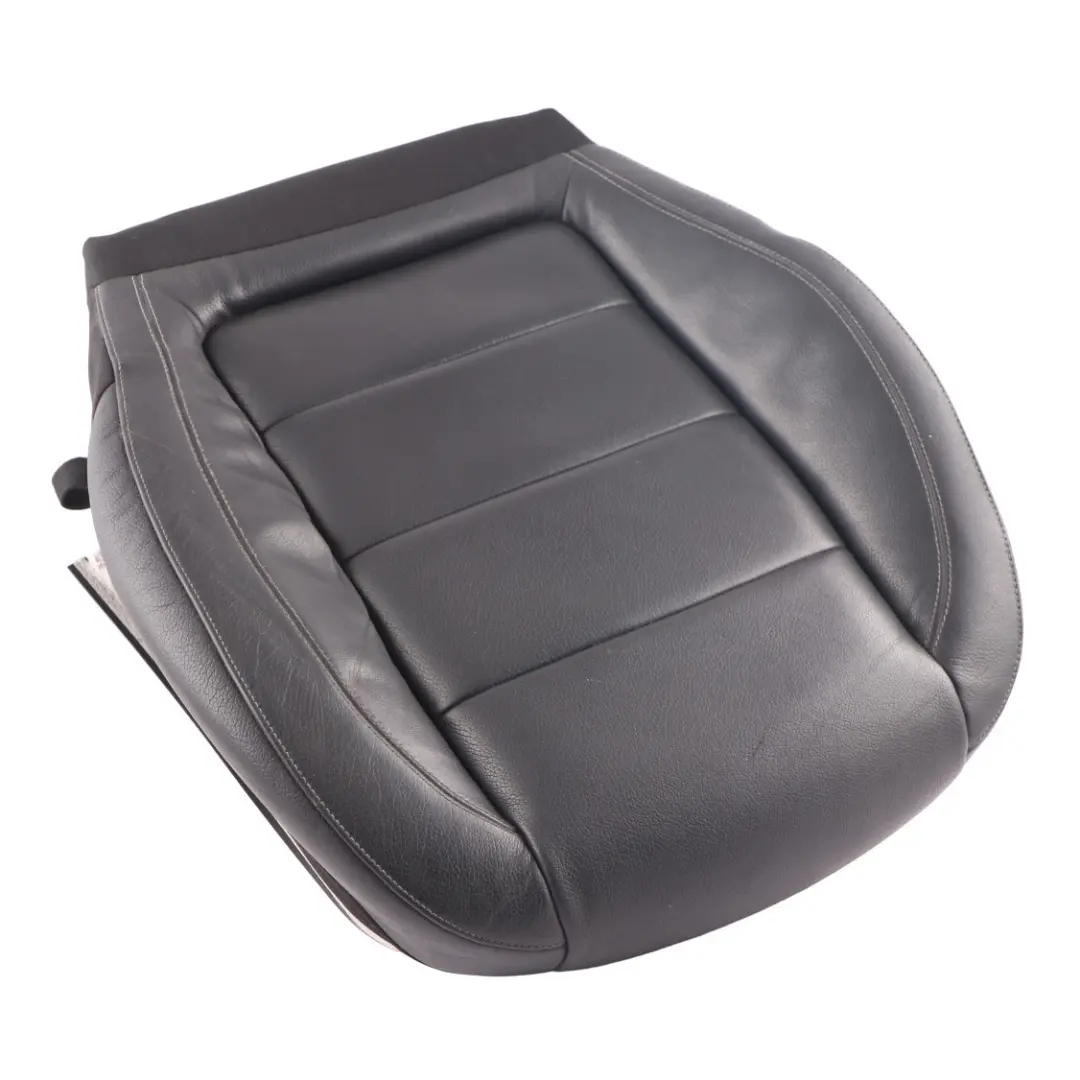 Mercedes W213 Front Seat Cover Right O/S Heated Seat Leather Covering Black - SKU A2139104000 - Part number A2139104000