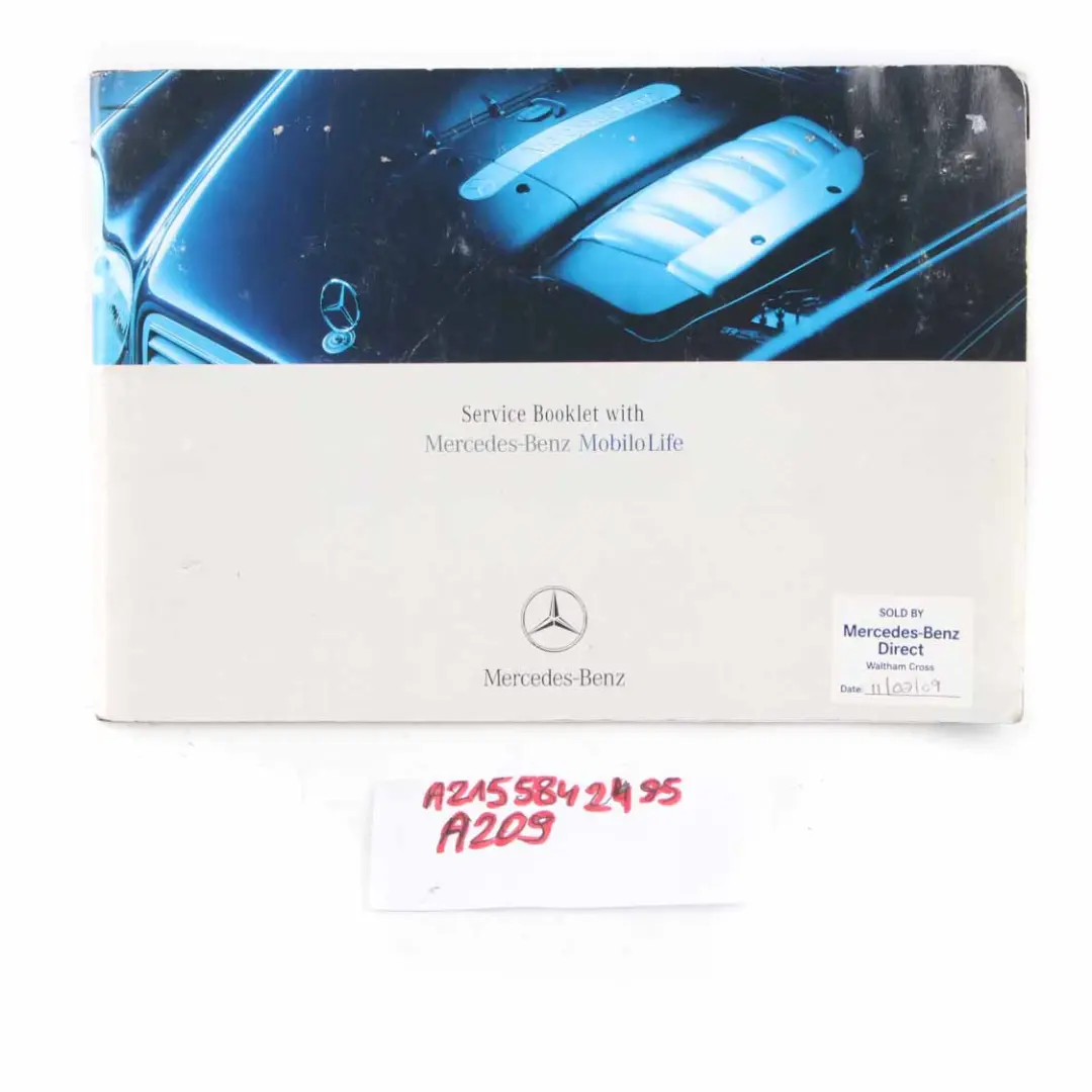 Service Booklet Service Book MobiloLife to Mercedes W209 with Part number A2155842495 Mercedes W209 Service Booklet Service Book MobiloLife - SKU A2155842495 - Part number A2155842495