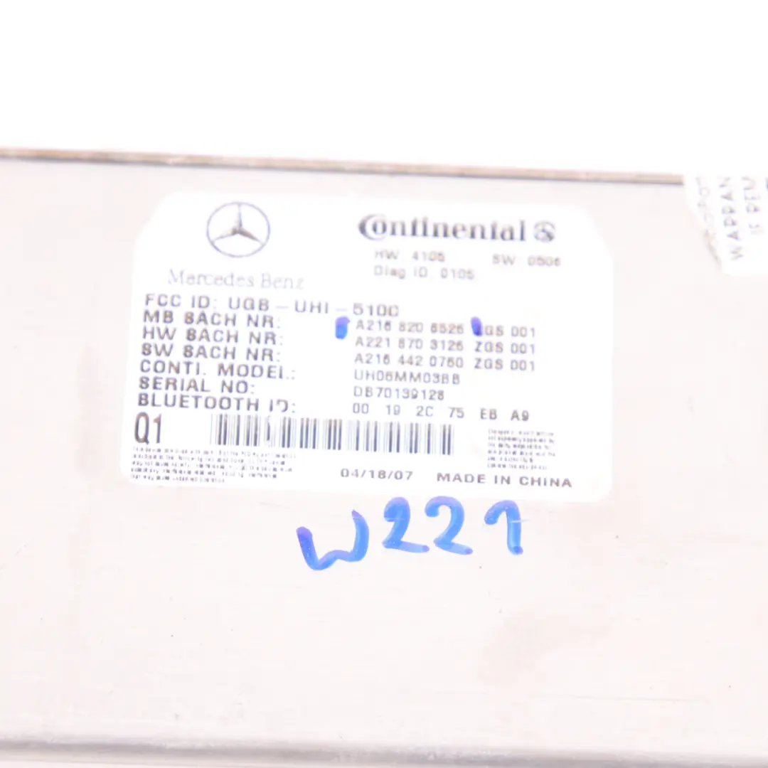 Mercedes W221 Door Module Front Left N/S Driver Control Unit ECU - SKU A2168206525 - Part number A2168208526