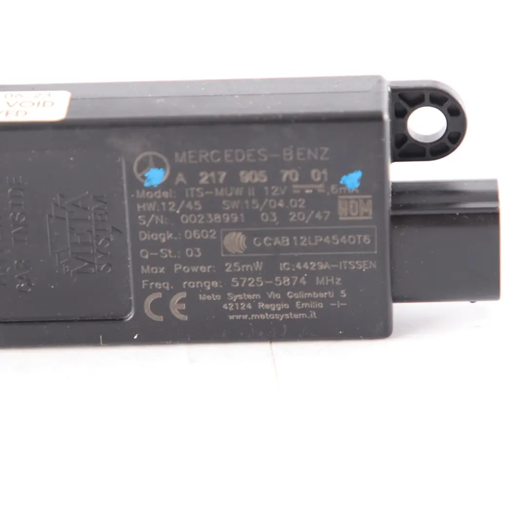 Mercedes W205 W217 W447 Unidad Control Antena Entrada Sin Llave - SKU A2179057001 - Número de pieza A2179057001