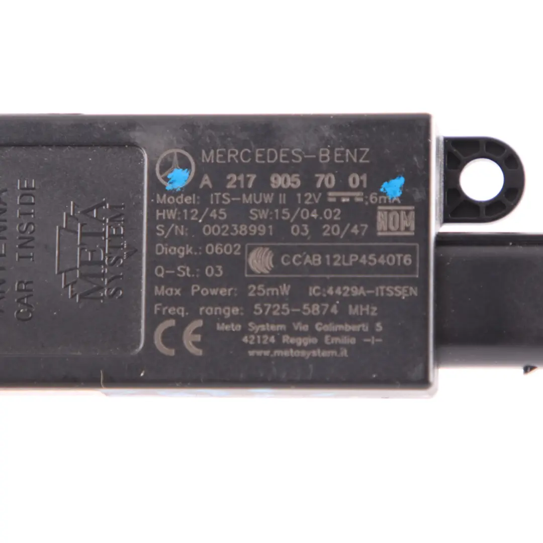 Mercedes W205 W217 W447 Unidad Control Antena Entrada Sin Llave - SKU A2179057001 - Número de pieza A2179057001